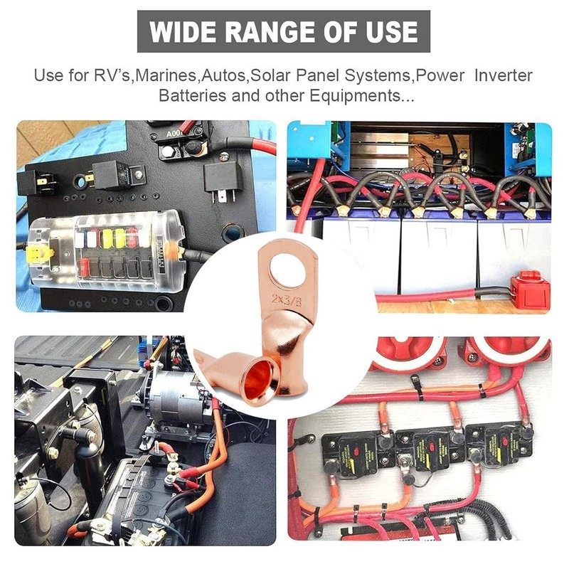 8 Count 4/0 AWG Ring Terminals & Heat Shrink Tubing - Ultimate Battery Solution gallery
