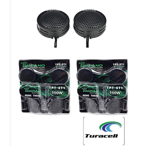 4 TIMPANO ST1 1″ Dome Tweeter,Car Audio 150 W Max 4 Ohms 2 Pair NEW!