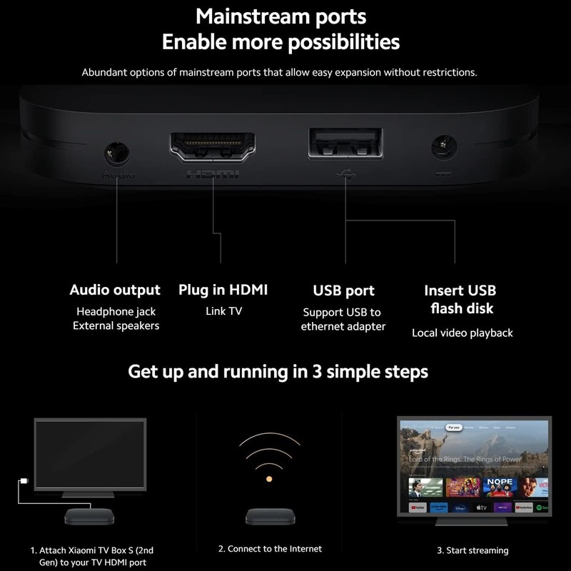 Xiaomi TV Box S 2nd Gen - 4K Ultra HD Streaming Media Player w/ Google Assistant gallery