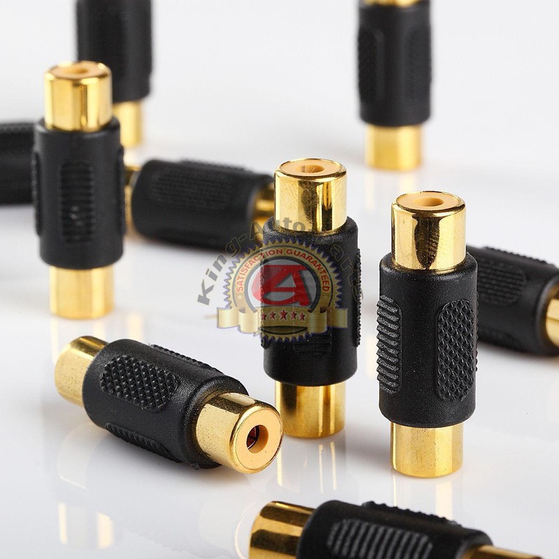 10pcs AV RCA Audio Video Female to Female Coupler Connector changer Gold Plated
