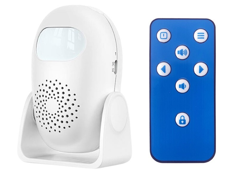Portable Motion Sensor Alarm Entrance Alert Chime 125dB Siren Sound IR Remote