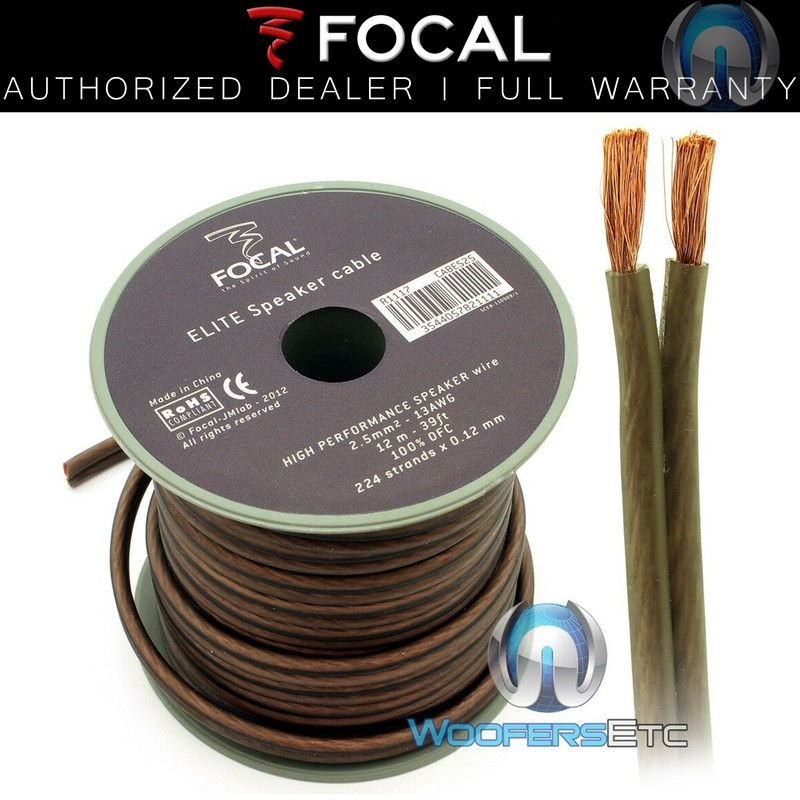 FOCAL ES25 13 AWG 39 FEET 100% OFC OXYGEN FREE COPPER COMPONENT SPEAKER WIRE
