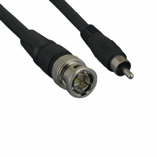 KNTK 6′ BNC to RCA Composite Video Cable Shielded for Broadcast System CCTV TV