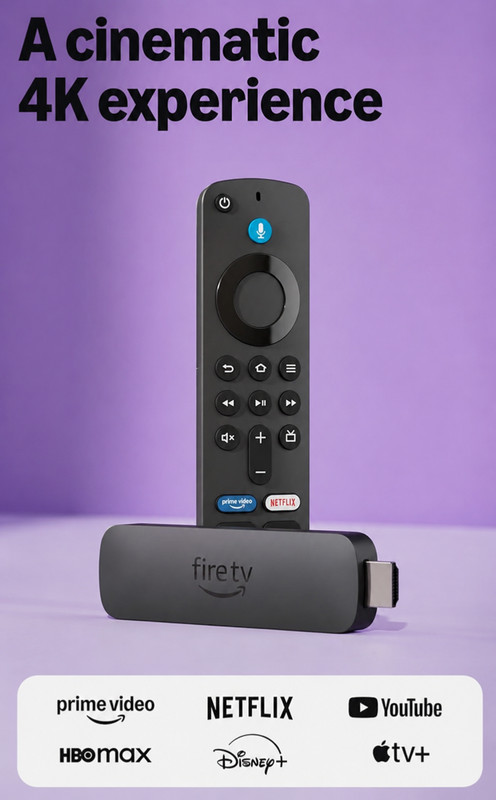Ultimate AMAZON FIRE TV Stick 4K MAX, 16GB/ALEXA Voice Remote Enhanced