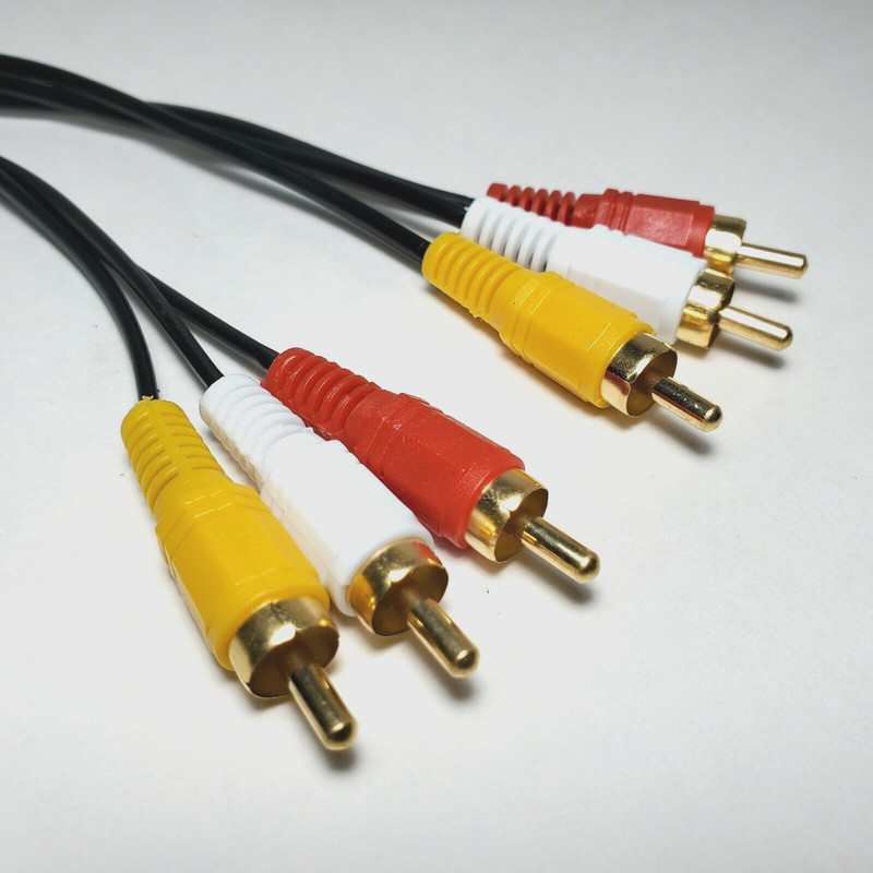 10-pcs 5ft 3RCA Red White Yellow Composite Stereo Audio Video Cable VCR, DVD, TV