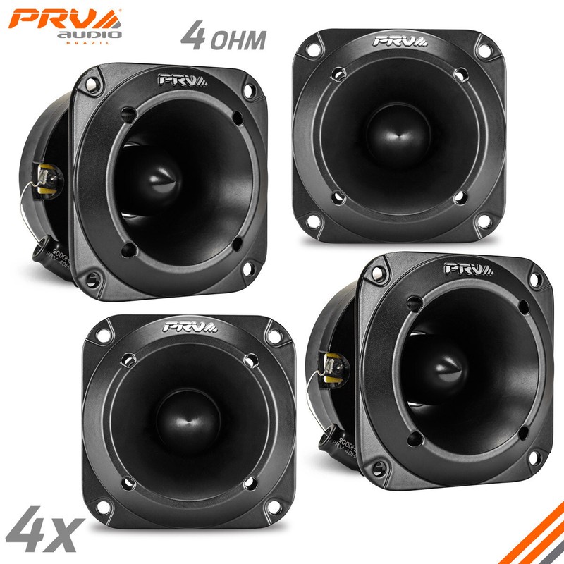 4x PRV 480 Watts Car Audio 3″ Super Tweeter TW350Ti-4 Bullet 4 Ohms Titanium