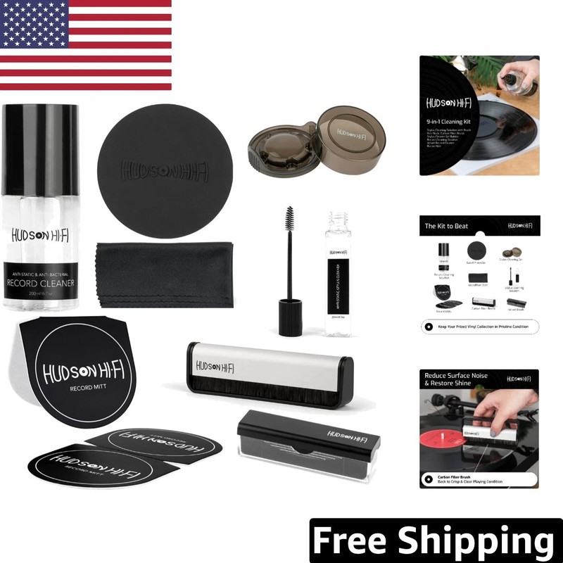 Pro 9-in-1 Vinyl Cleaning Bundle: Stylus Gel, Brushes & Smudge Resistance