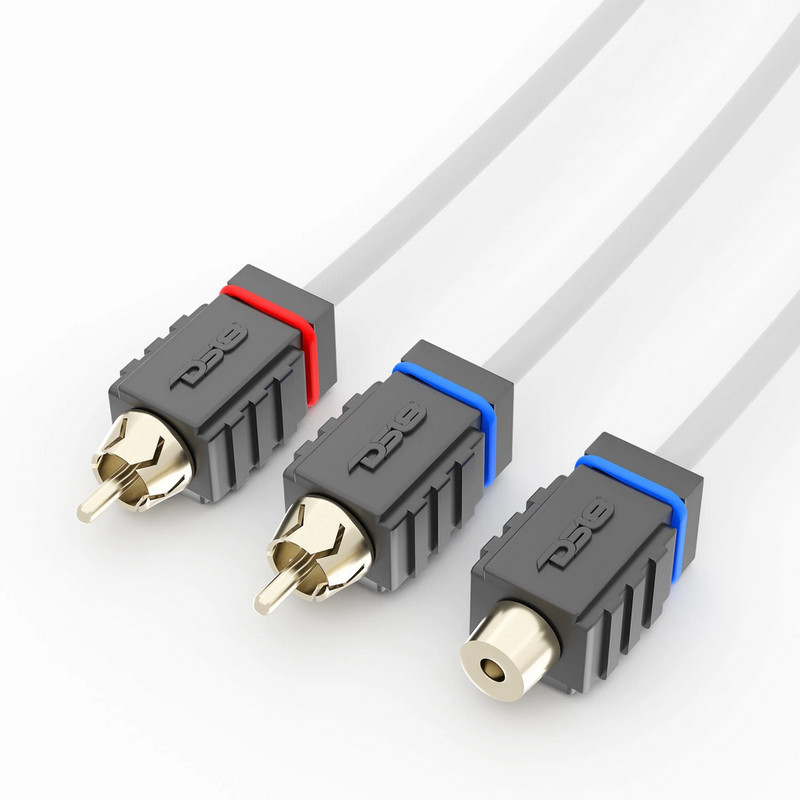 DS18 MOFCR-1F2M Marine Grade 1 Female to 2 Male Rca Splitter Cable 100% OFC Wire gallery