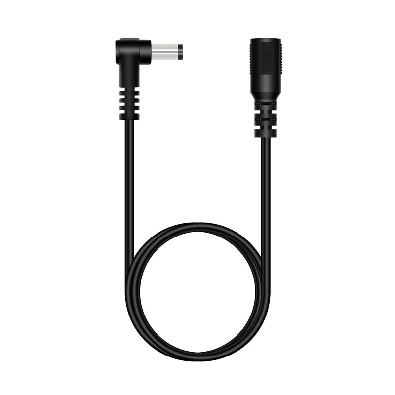 DC Extension Cable 5.5mm x 2.1mm 90 Degree Right Angle Male to 3FT, Black