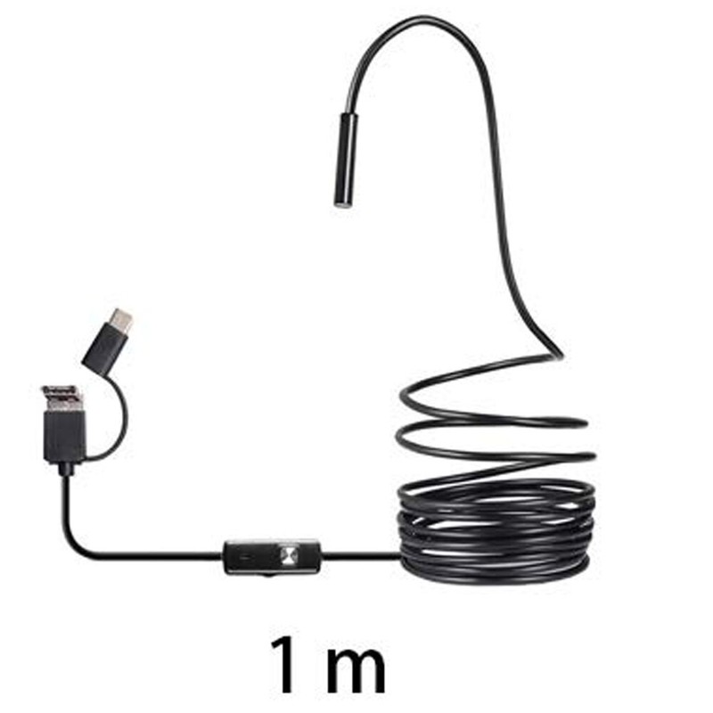 6LED USB Snake Endoscope Borescope HD Inspection Camera For Android Type C Lot