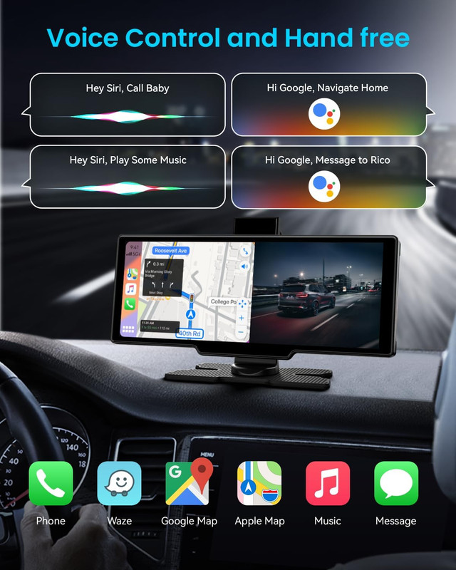 10.26In Dash Cam Touch Screen Car Stereo Portable Apple Carplay Android Auto gallery