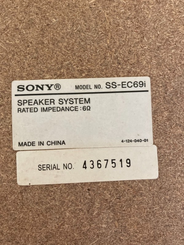 Sony SS-EC69i Bookshelf Full Range Speaker Set for MHC-EC69i Mini System 8.C6 gallery