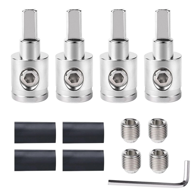 4pcs Heavyduty Car Stereo Audio Wire Reducer 0 Gauge To 4 Gauge For Amp Input Aw