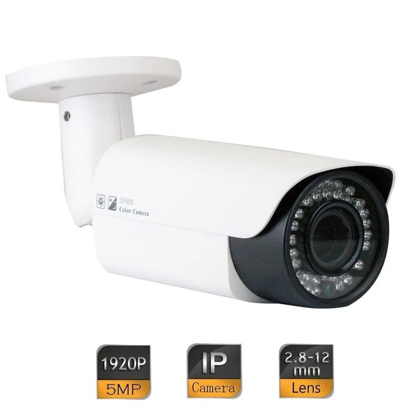 5MP PoE IP Pan/Tilt Add-on Security Camera Outdoor Color Night Vision