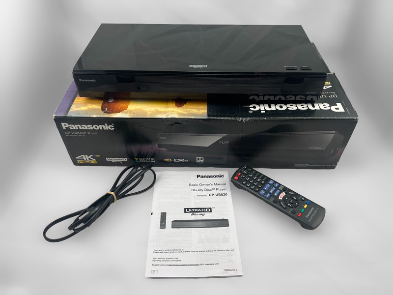Panasonic DP-UB820P-K 4K HDR Dolby Vision Wi-Fi Blu-ray Player w/ Remote