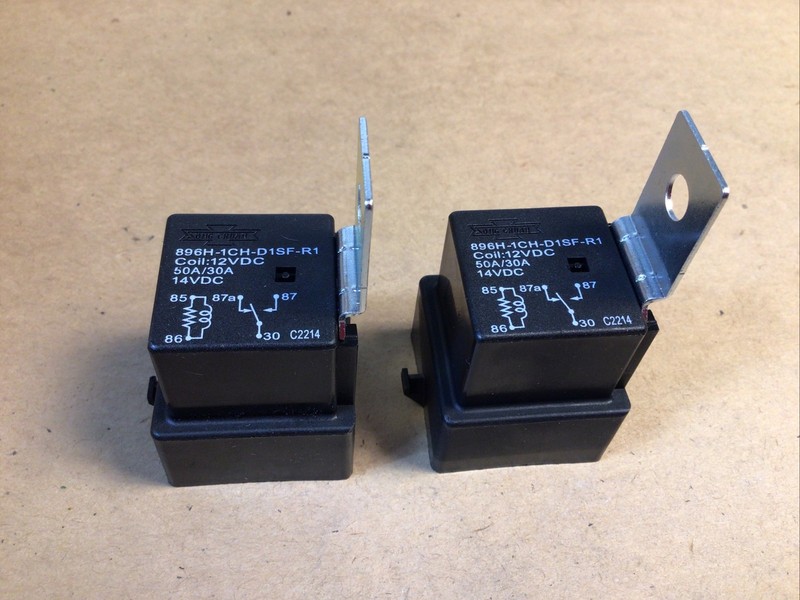 2 PIECES - 896H-1CH-D1SF-R1  Automotive Relay 12VDC 50A/30A 14VDC Weatherproof