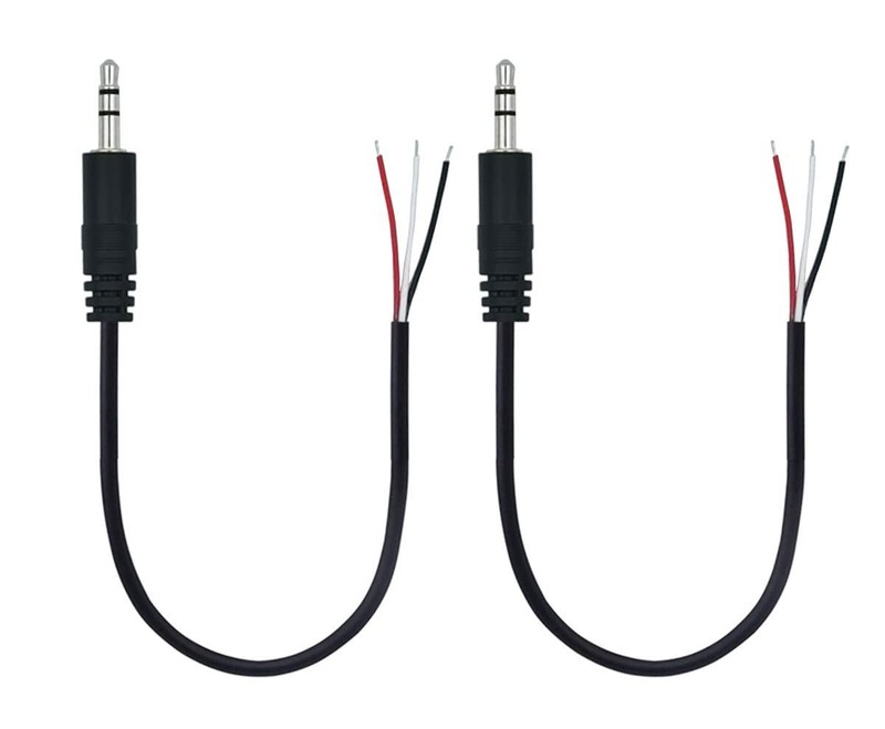 3.5mm Male Plug Jack Connector Replacement Repair, 3.5mm 1/8″ 3 Pole to Bare …