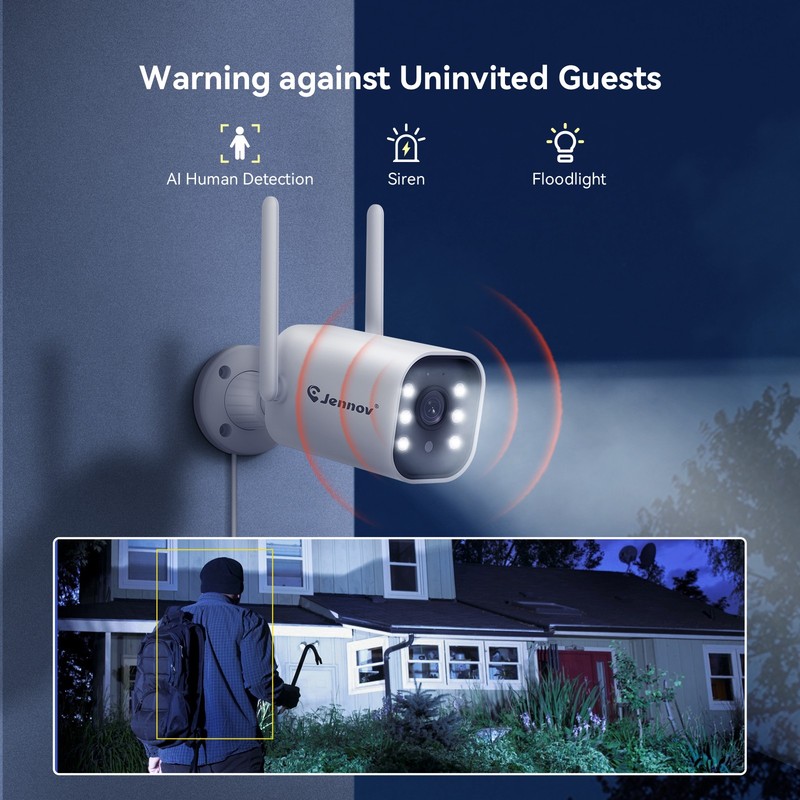 Wireless WIFI Outdoor 5MP CCTV Security Camera System 10CH 1TB NVR Home Audio gallery
