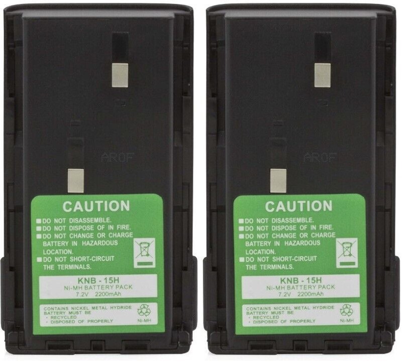 2x 7.2V 2200mAh NiMh Battery for Kenwood KNB-14 KNB-15 KNB-15A KNB-20N TK-260