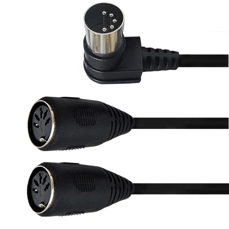 50cm/19in 5 Pin Din Male to 2x 5 Pin Din Female Audio Adapter Y Splitter Cable gallery