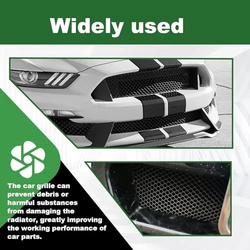 Heavy-Duty Car Grill Mesh, Aluminum Alloy Expanded Metal Sheet, Black PVC gallery