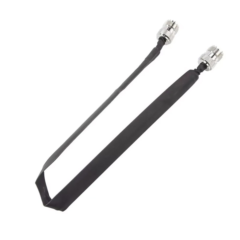 Metal+Plastic Door Pass Through Flat RF Coaxial Cable UHF Female 12Inch 50 Ohms