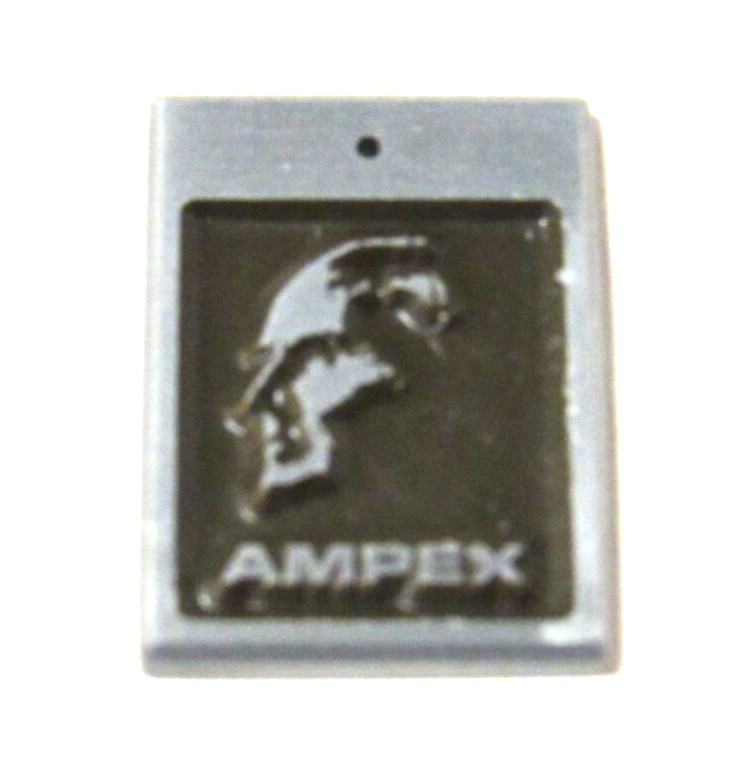 Ampex Metal Product Badge 3/4 Inches Long X 1/2 inch Wide Plain Back
