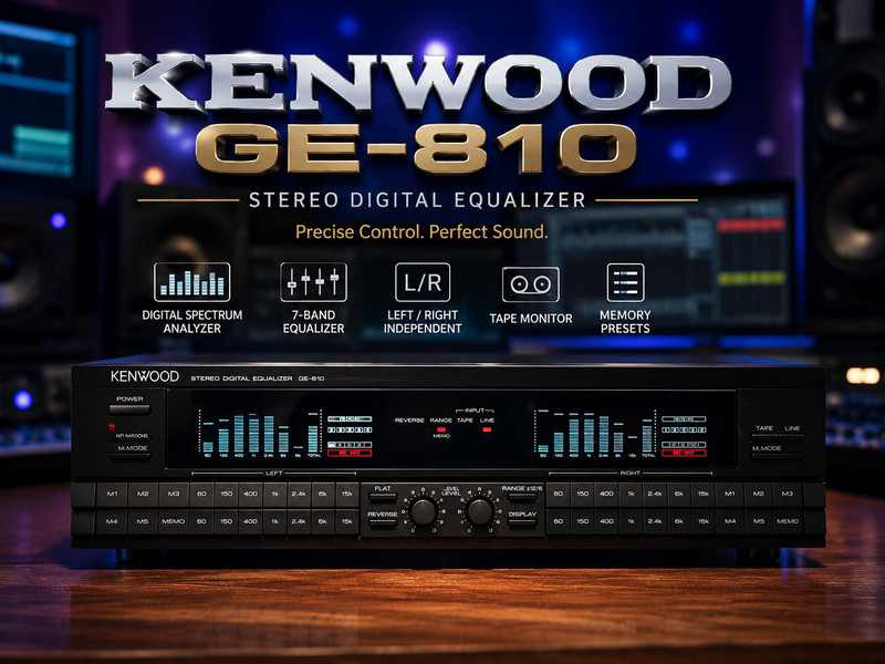 KENWOOD GE-810 🌈RaRe🌈 Stereo Digital Equalizer