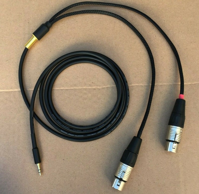 1’FT-20FT Mogami Y cable Aux Audio 3.5mm Stereo to neutrik Dual XLR-Female L-R