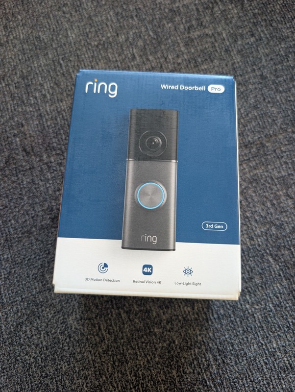 New Ring Wired Doorbell Pro 3rd Gen 4K Newest Model Deep Silver - Retail $249.99 gallery