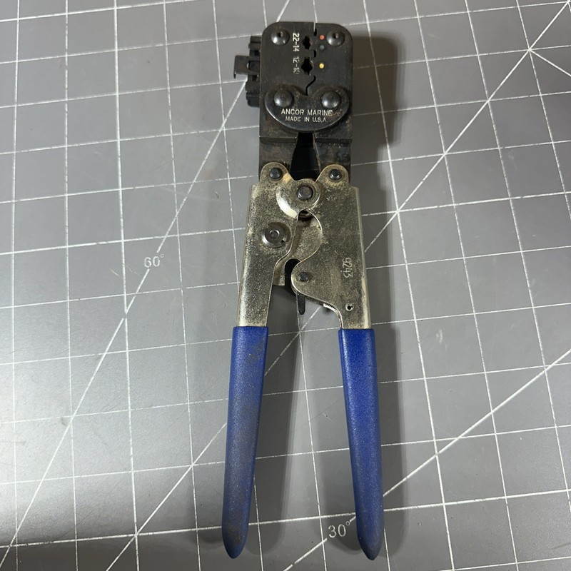 Ancor Marine Multi CRIMP RATCHET TOOL 22-14 & 12-10 Made In USA Vintage 9243