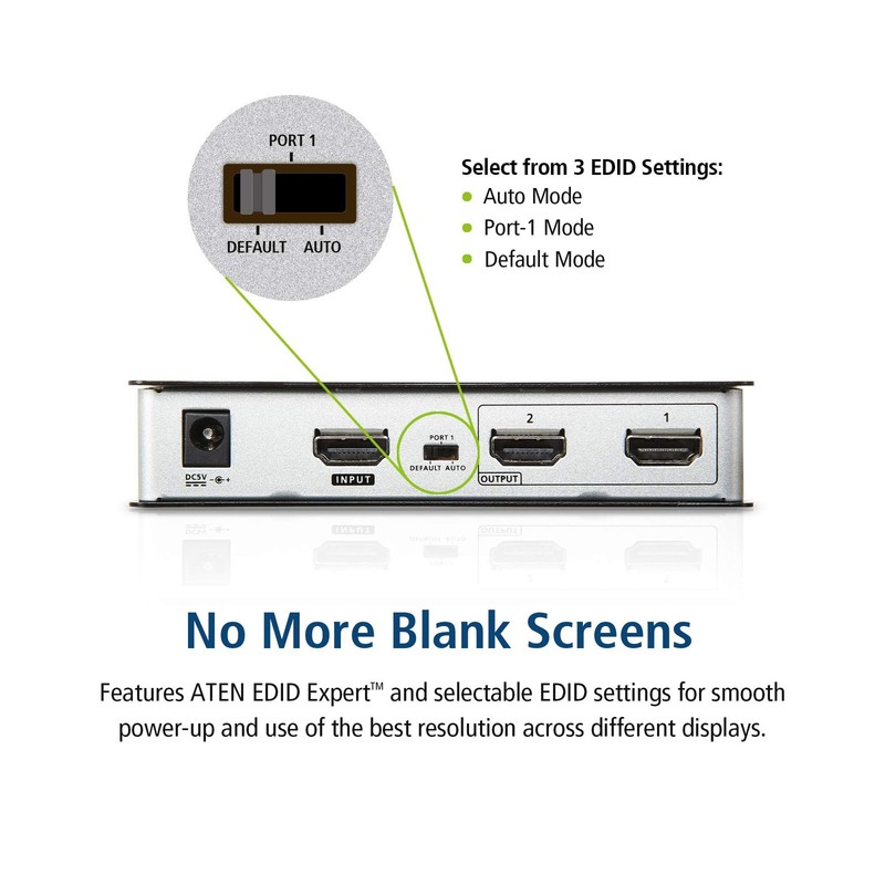 VS182B 2-Port True 4K HDMI Video Splitter, Supports HDR10+ gallery