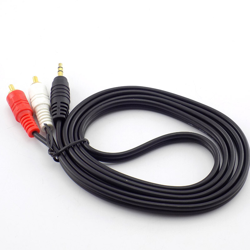 3.5mm Jack Male to 2 RCA Male AV Cord AUX Audio Cable 1.5/5/10M For Mp3 Phone gallery