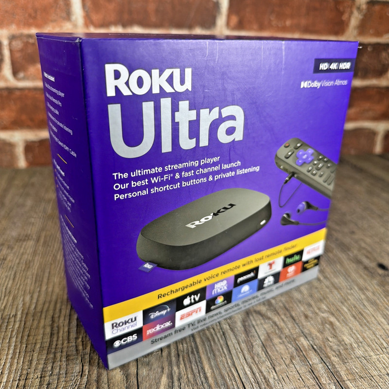 Roku Ultra 4K HDR10+ Dolby Vision Wi-Fi 6 Streaming Player – Voice Remote