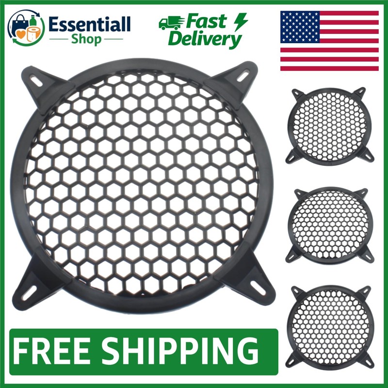 Durable ABS Subwoofer Grill Covers – 8-Inch Speaker Protection, Easy Install