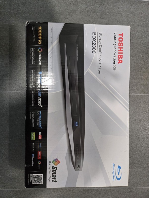 Toshiba BDX2300 Blu Ray Player 1080p Smart DVD USB Netflix Tested Working