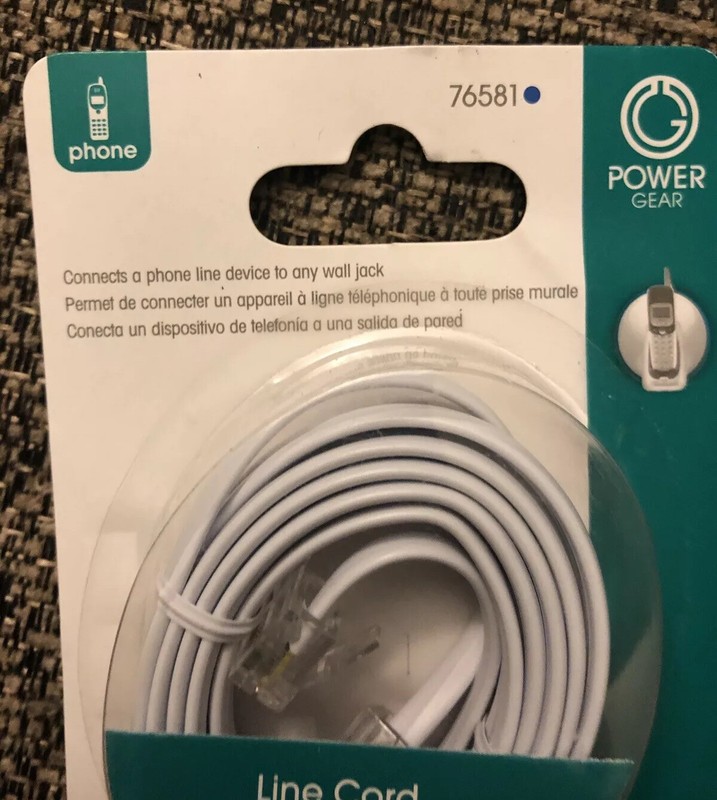 Line Cord 7ft By Jasco. Phone Cord. 76581 New In Packaging. White. New In Pack gallery