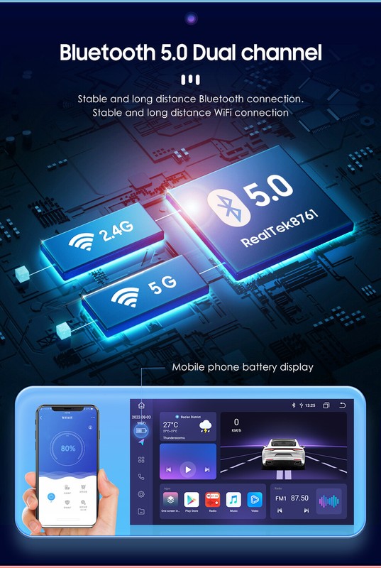 6+64GB 9"Android 12 Car Radio Stereo 8Core Wireless CarPlay GPS Navi WiFi DSP AM gallery