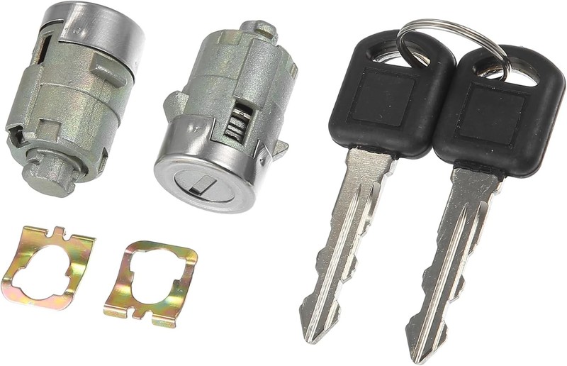Front Left Right Door Lock Cylinder with Keys Install Hardware for Silverado Tah