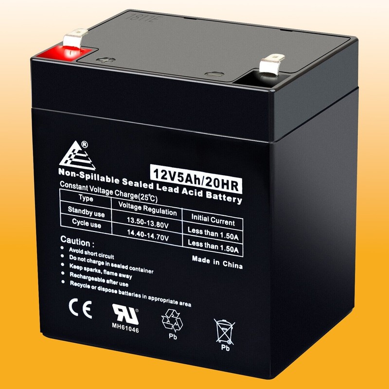 12V 5AH BATTERY REPL. RITAR RT SERIES RT-1250 F1 gallery