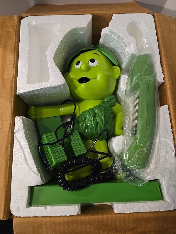 Little Green Sprout Jolly Green Giant 1984 Phone Collectible Vintage Boxed