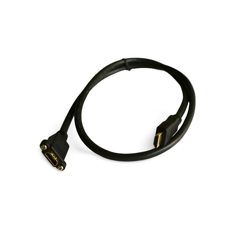 3ft HDMI Male Panel Mount Cable Female Extension – Black