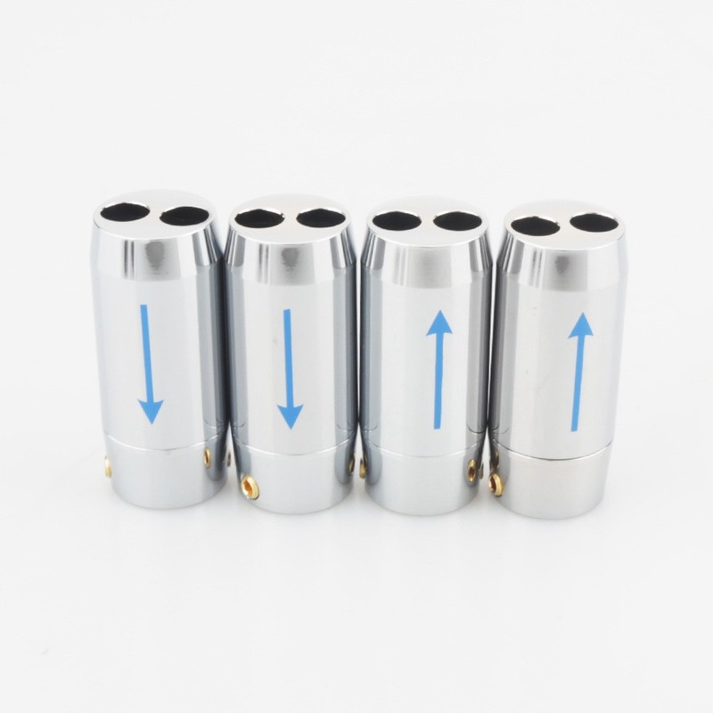 4Pcs new Aluminium HiFi Speaker Pants Y Splitter for RCA Bi-Wire Cable Cord DIY