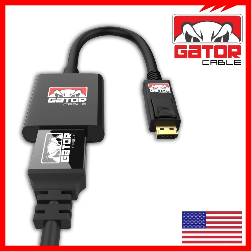 Display Port to HDMI Adapter Cable Audio Video PC Monitor 4K 1080P 60Hz 18Gbps gallery