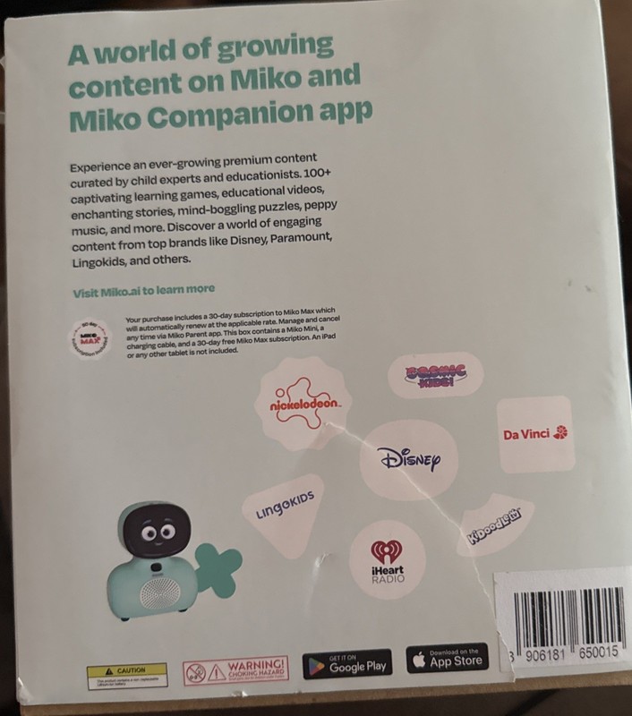 Miko Mini with 30 Days Free Miko Max: AI Robot for Kids | Fosters STEAM gallery