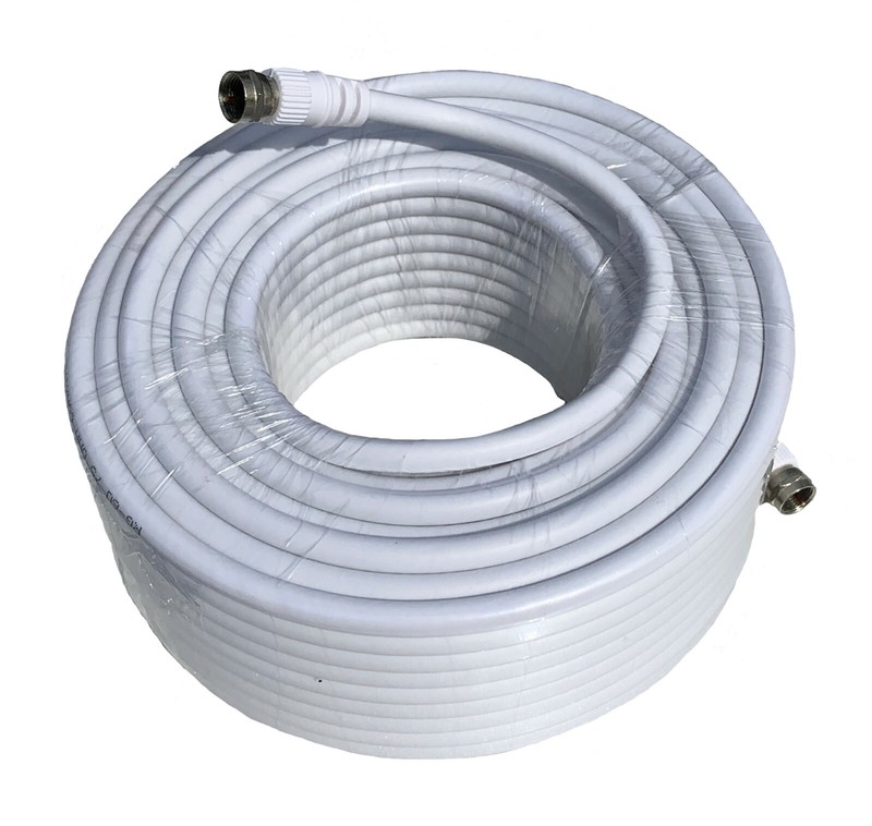 RG6 Coaxial Quad Cable Extension Coax Dual Shielded Wire Satellite TV Antenna