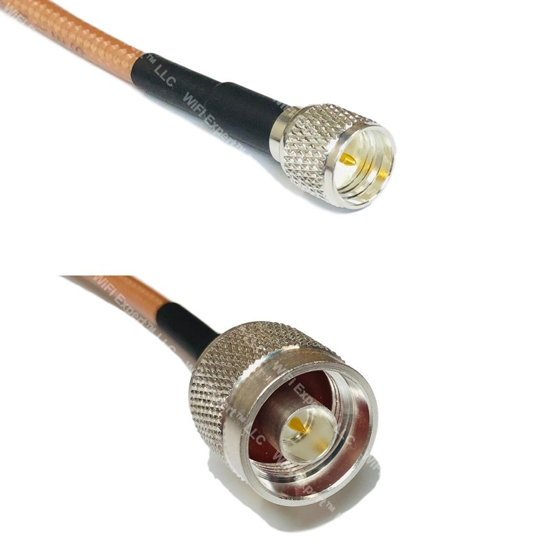RG400 Silver Mini UHF Male to N MALE Coax RF Cable USA Lot