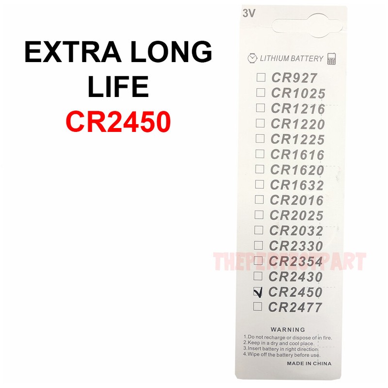 5 PACK Super Fresh Long CR2450 ECR 2450 3v LITHIUM Coin Cell Battery Exp. 2029 gallery