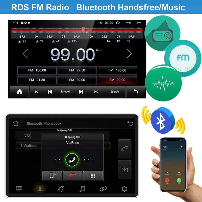Android 15 MP5 Player Quad-core Stereo Radio 9'' For Toyota Corolla 2006-2013 gallery