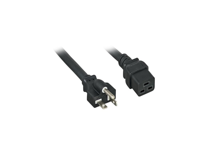 Nippon Labs 12 AWG AC Power Cord NEMA 5-20P To C19, SJT, 20A/250V, NEMA 5-20P t
